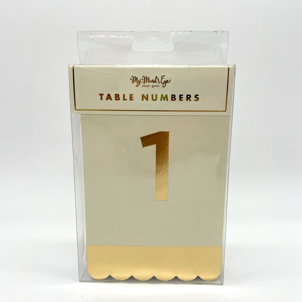 Event Table Numbers 24 Folded 2-sided Paper